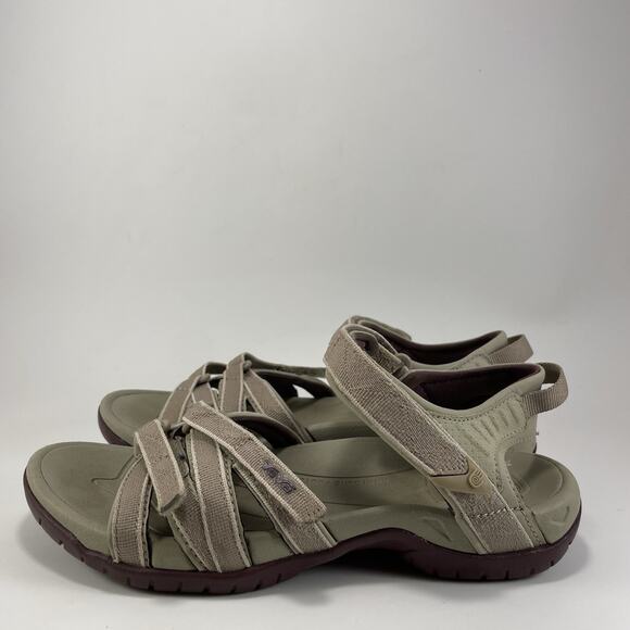 Teva Tirra Hiking Outdoor Active Sandals Womens Size 8 Shoes Strappy Khaki Cream - Picture 3 of 9